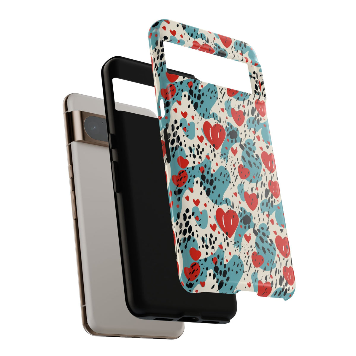 Heart Pattern Phone Case – Stylish & Loving Design for Your Device 822