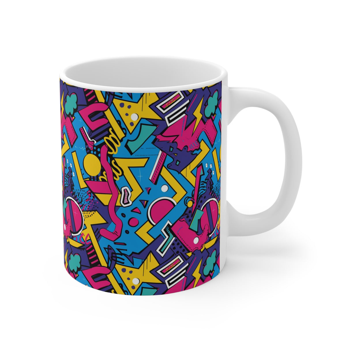 90s Retro Coffee Mug - Full Wrap Design 615