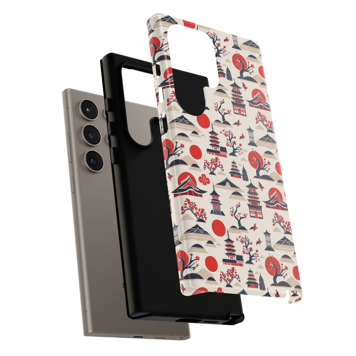 Japanese Pattern Phone Case – Elegant & Timeless Design for Your Phone 013