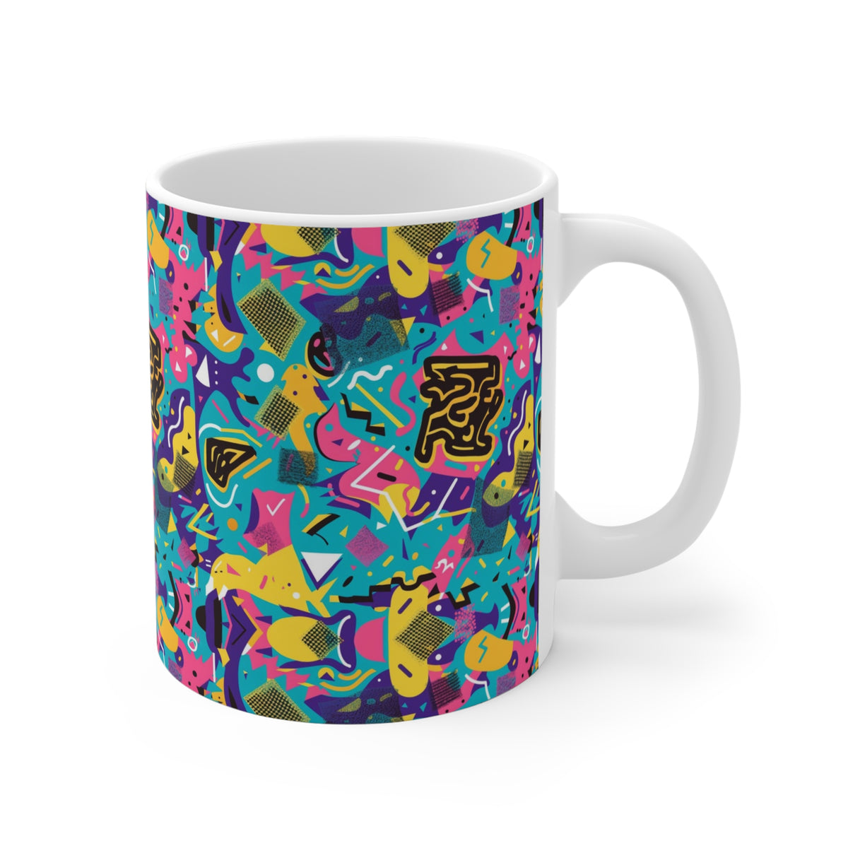 90s Retro Coffee Mug - Full Wrap Design 565