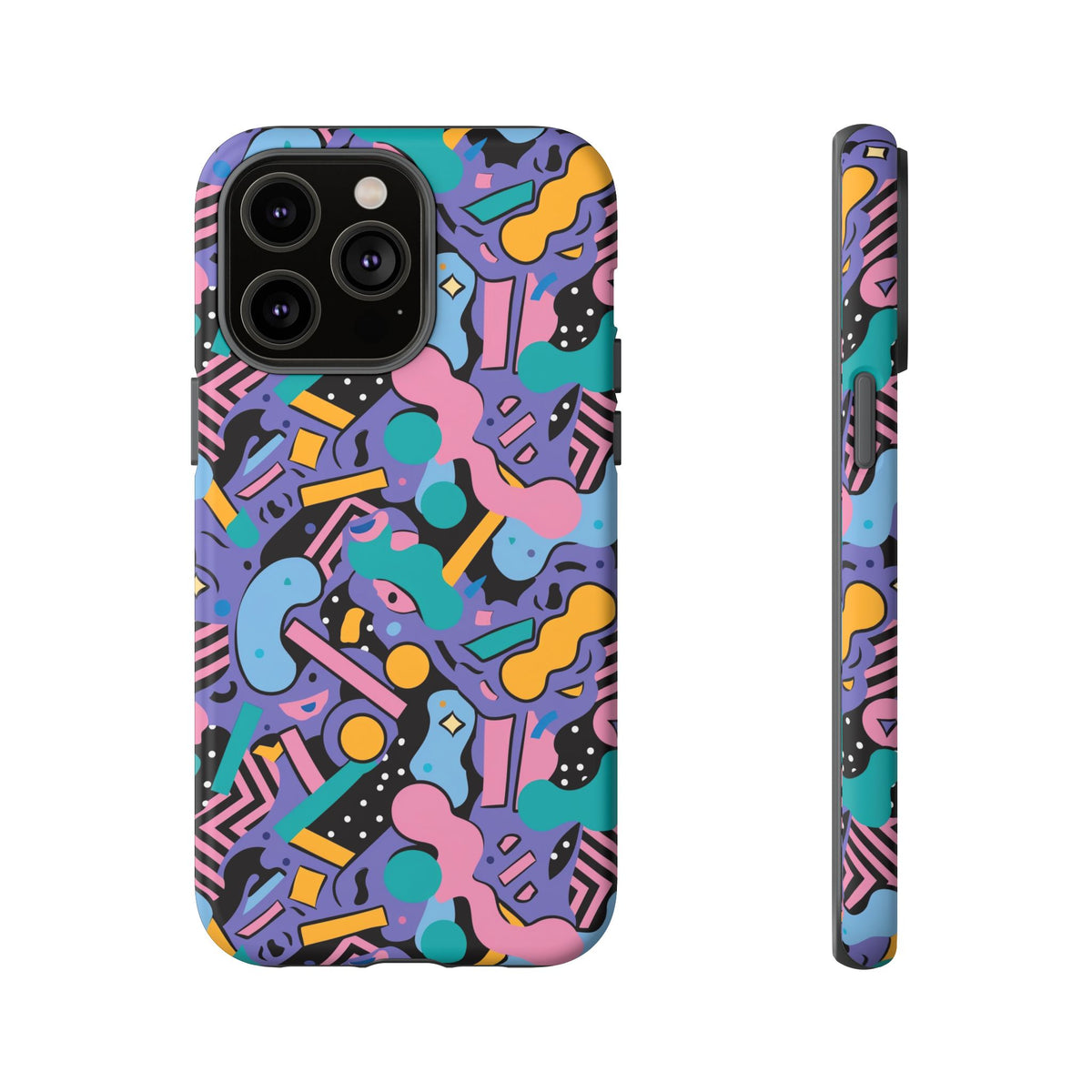 90s Themed Seamless Pattern Phone Case – Embrace Retro Style and Protection 234