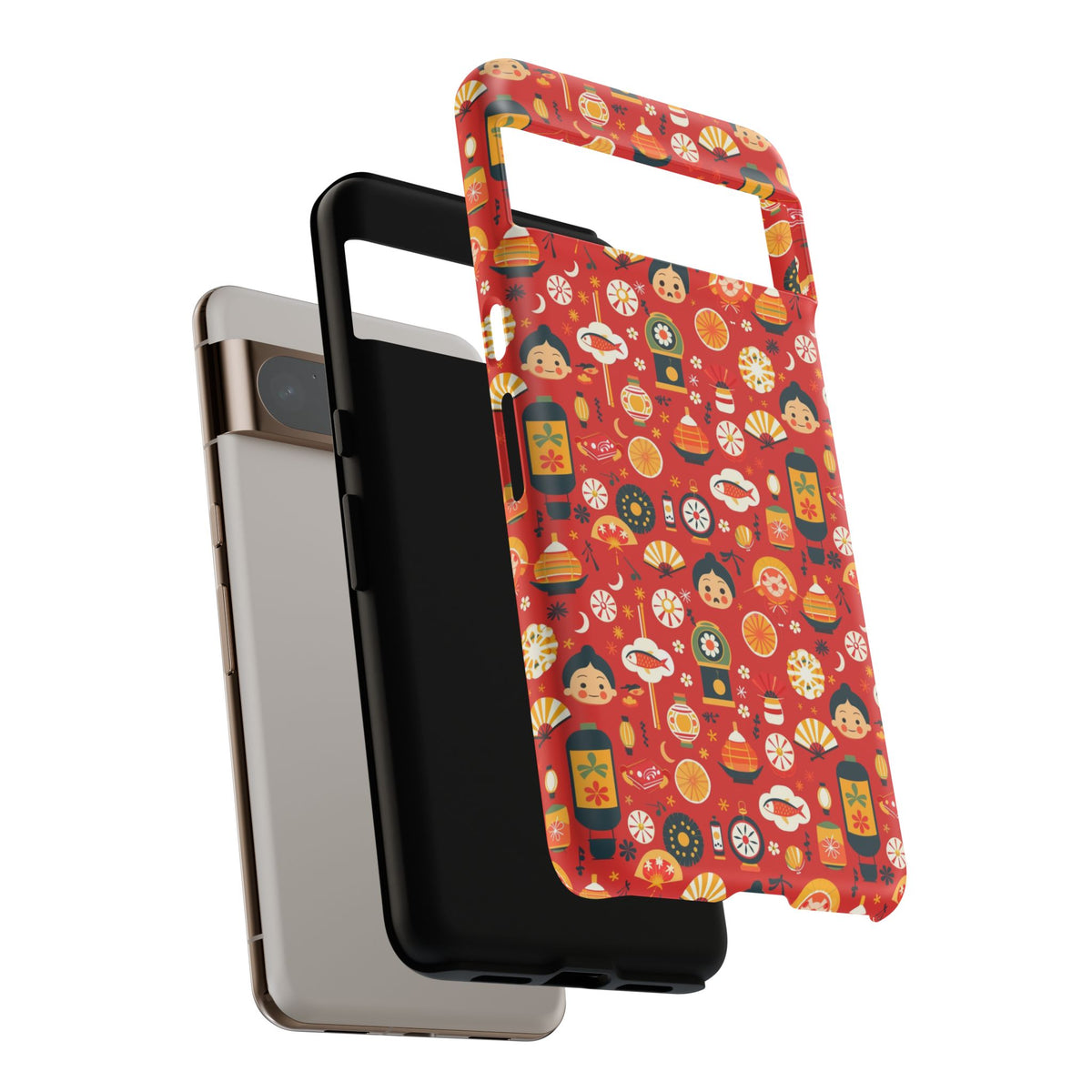 Japanese Pattern Phone Case – Elegant & Timeless Design for Your Phone 087