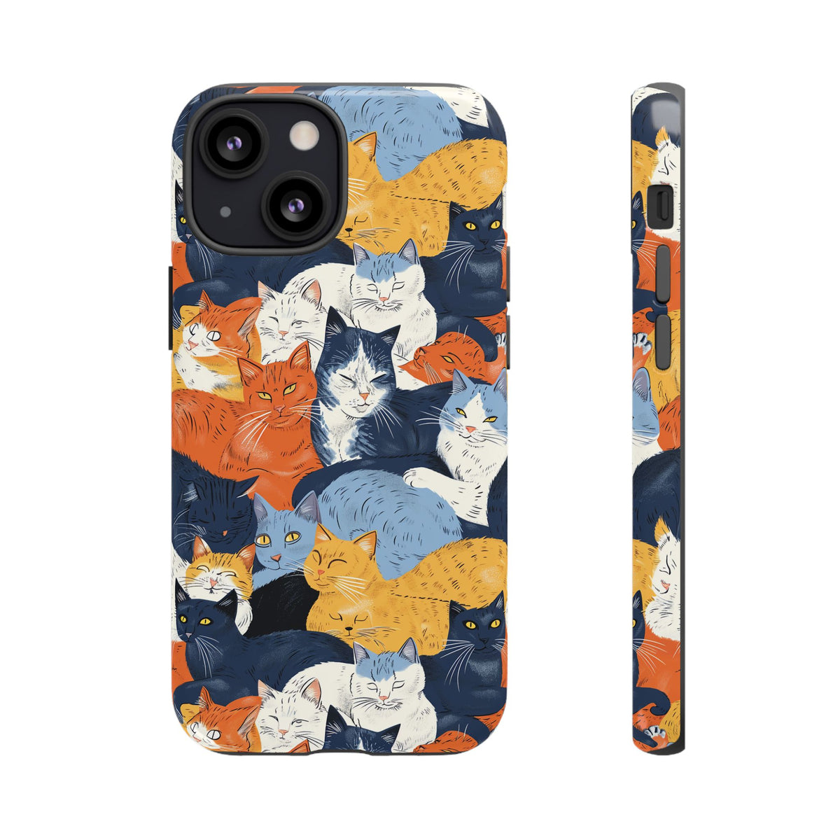 Seamless Cat Pattern Design Phone Case – Playful and Stylish Cat-Themed Phone Cover