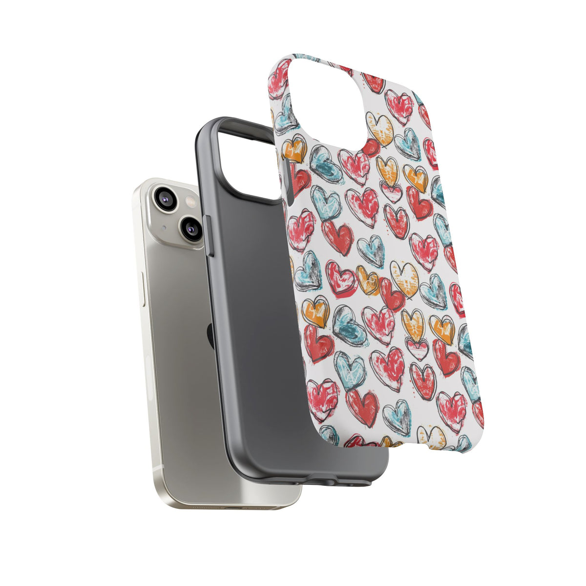 Heart Pattern Phone Case – Stylish & Loving Design for Your Device 235