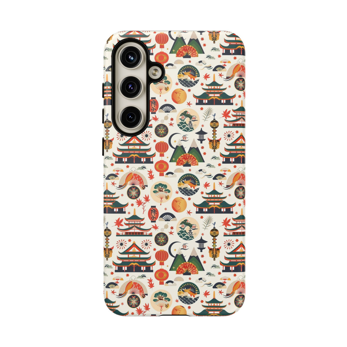 Japanese Pattern Phone Case – Elegant & Timeless Design for Your Phone 068