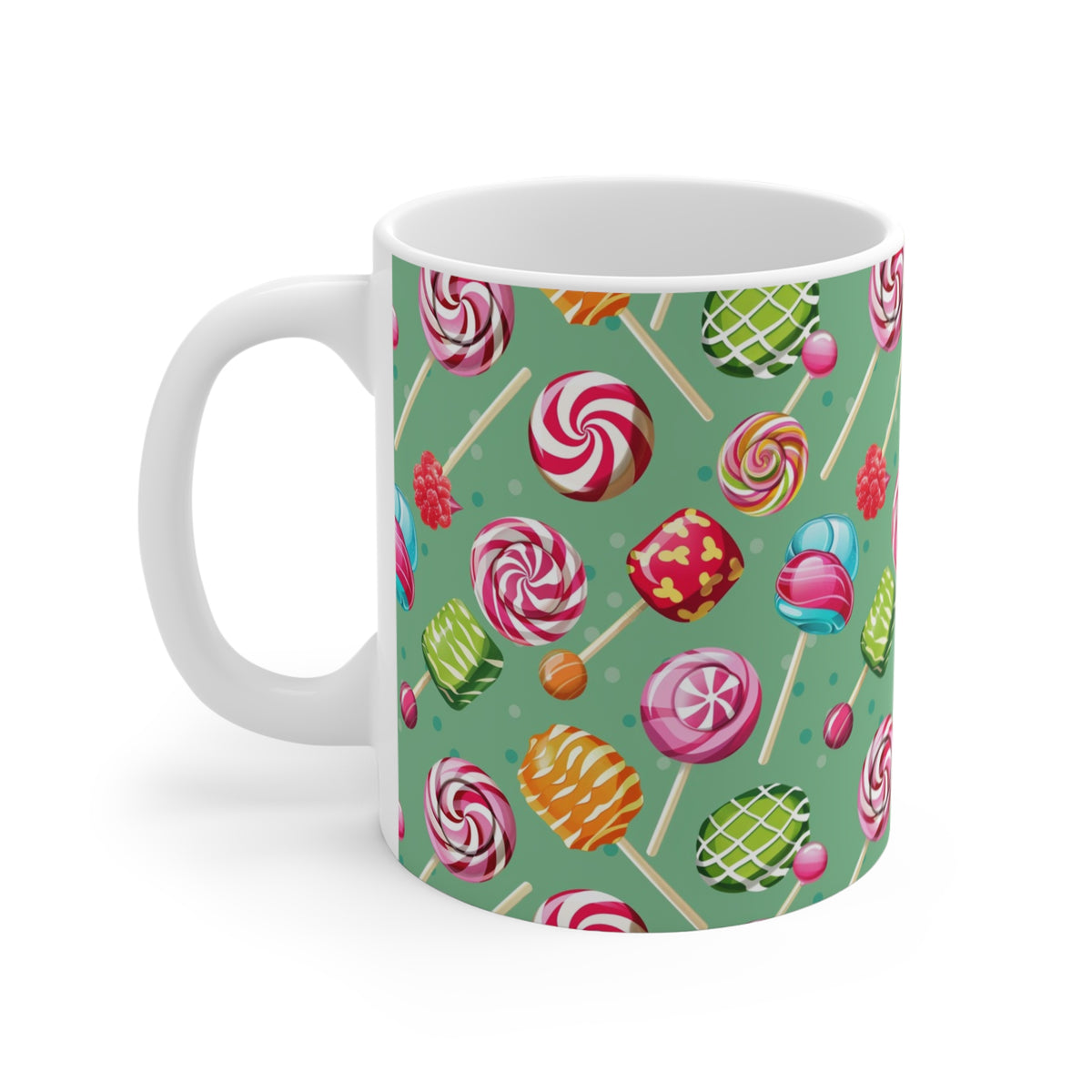 Colorful All-Over Candy Theme Coffee Mug Fun Ceramic Drinkware 285