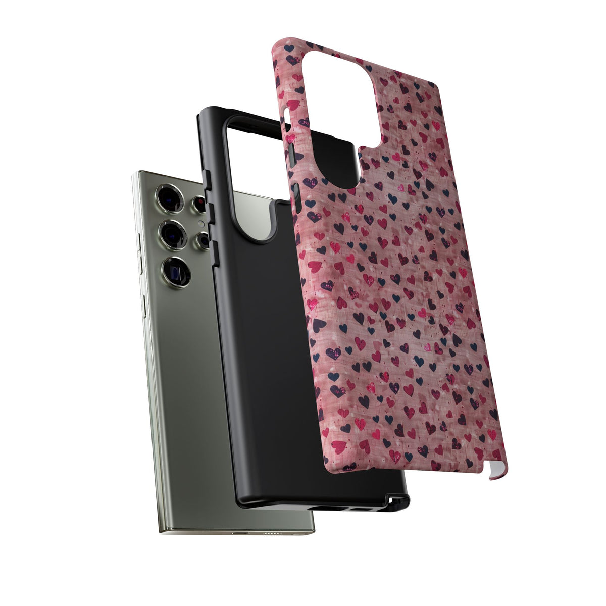 Heart Pattern Phone Case – Stylish & Loving Design for Your Device 229