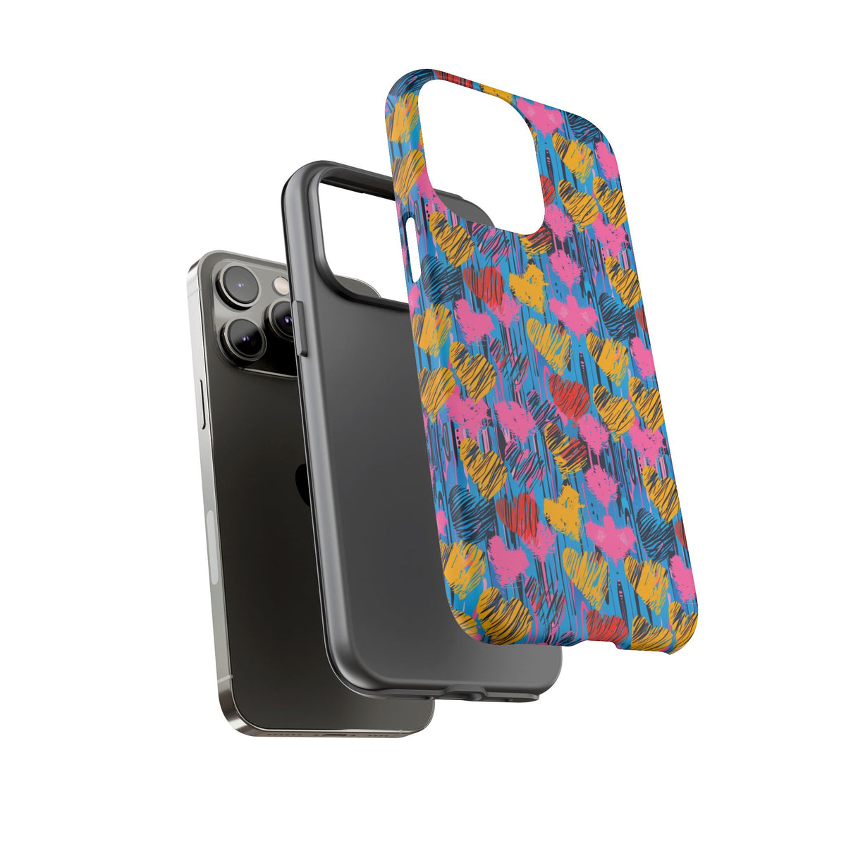 Heart Pattern Phone Case – Stylish & Loving Design for Your Device 262