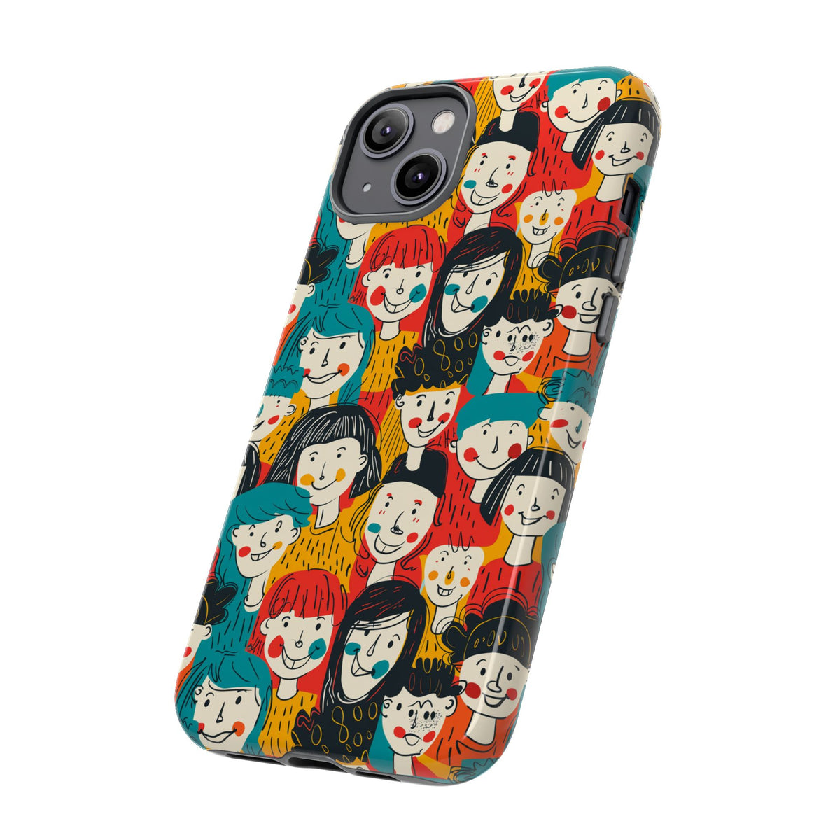 Happy Faces Phone Case – Joyful and Cheerful Design for a Bright Look 3