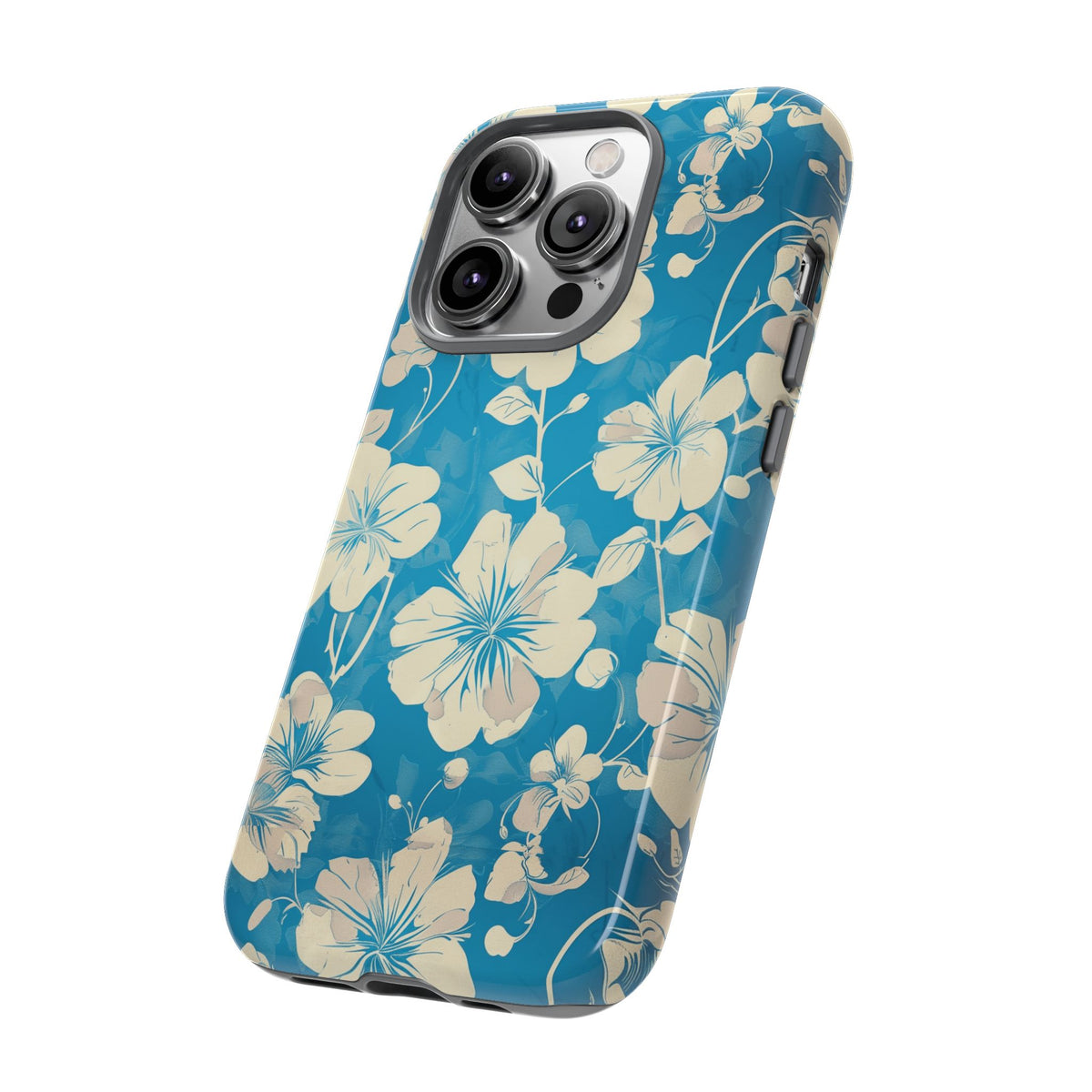 Blue Floral Seamless Pattern Phone Case