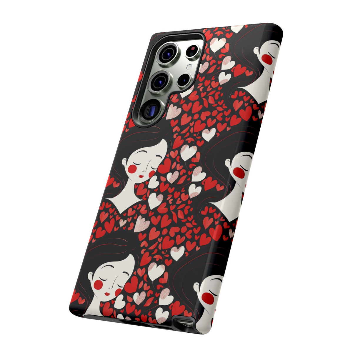 Heart Pattern Phone Case – Stylish & Loving Design for Your Device 232