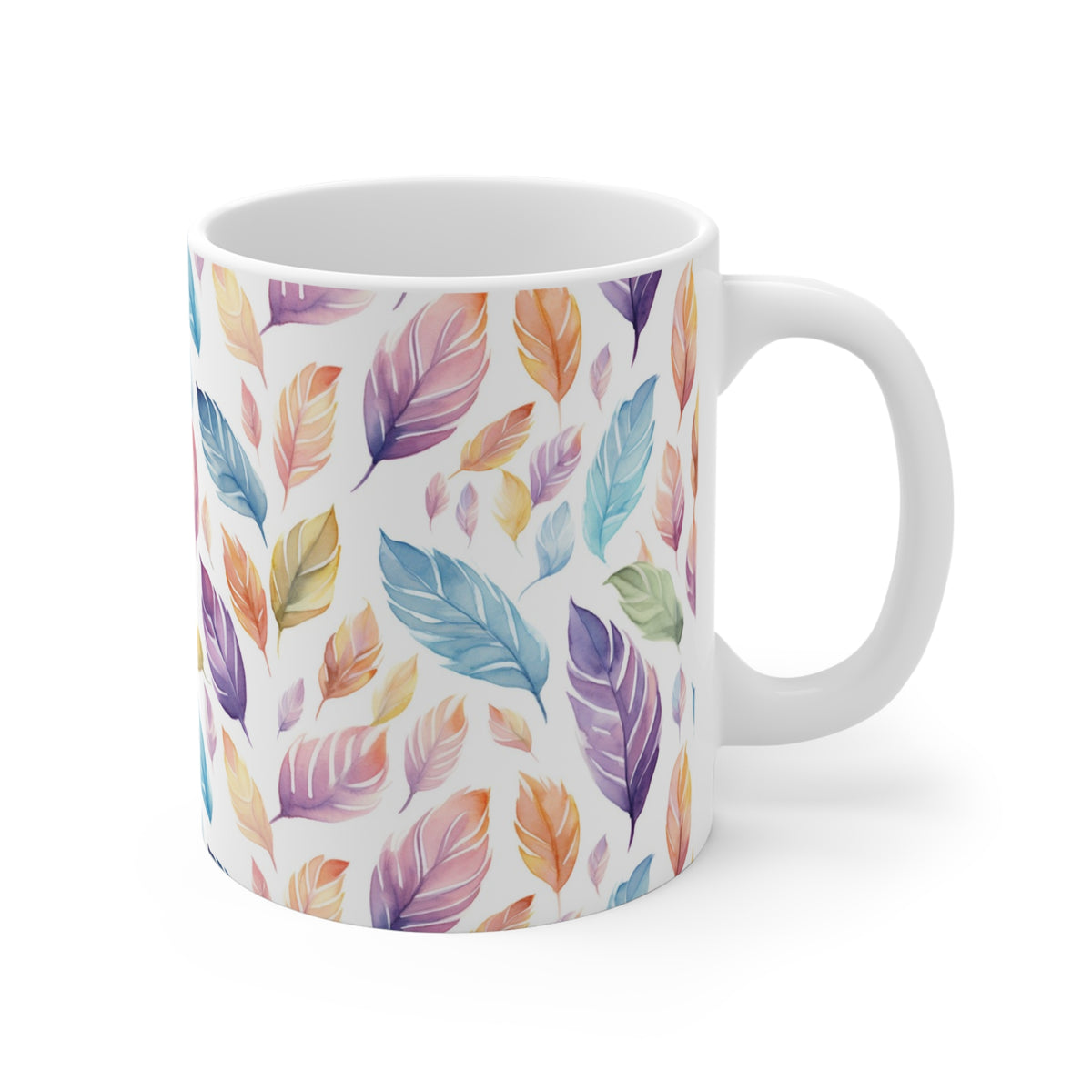 Various Watercolor Design All Over Coffee Mug – Unique Artistic Ceramic Coffee Cup 114