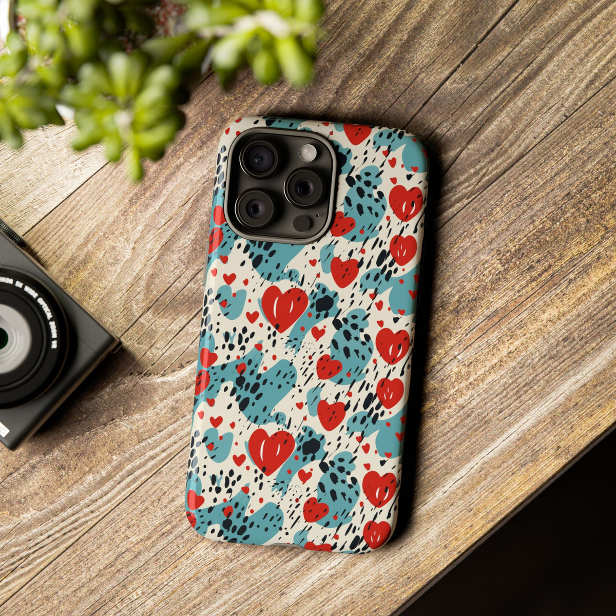 Heart Pattern Phone Case – Stylish & Loving Design for Your Device 822