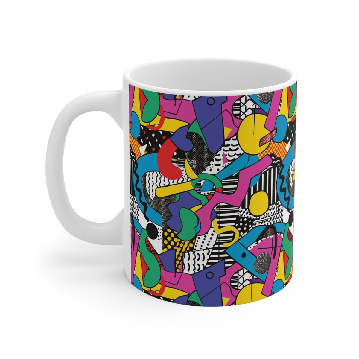 90s Retro Coffee Mug - Full Wrap Design 583