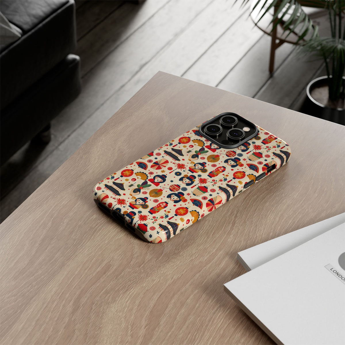 Japanese Pattern Phone Case – Elegant & Timeless Design for Your Phone 090