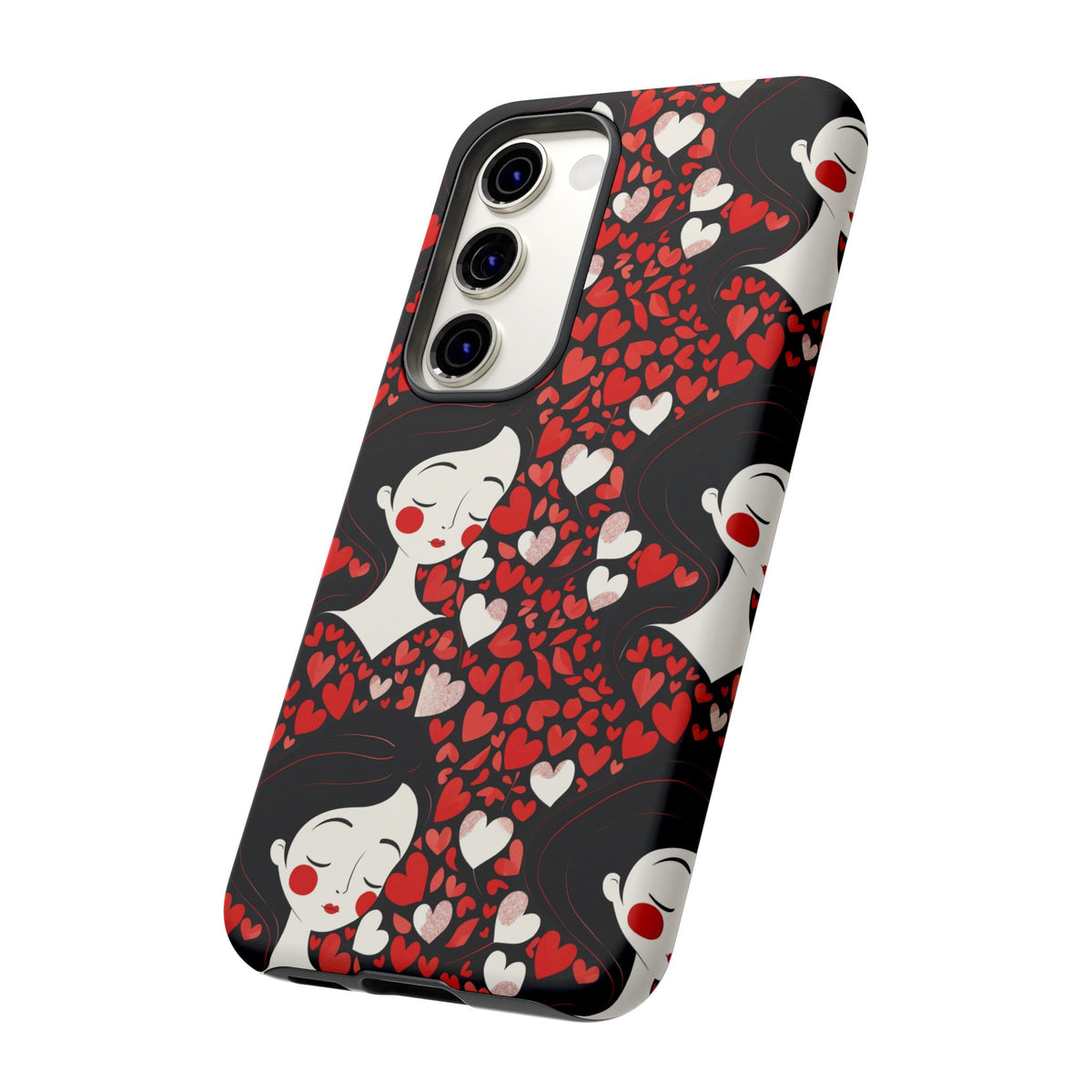 Heart Pattern Phone Case – Stylish & Loving Design for Your Device 232