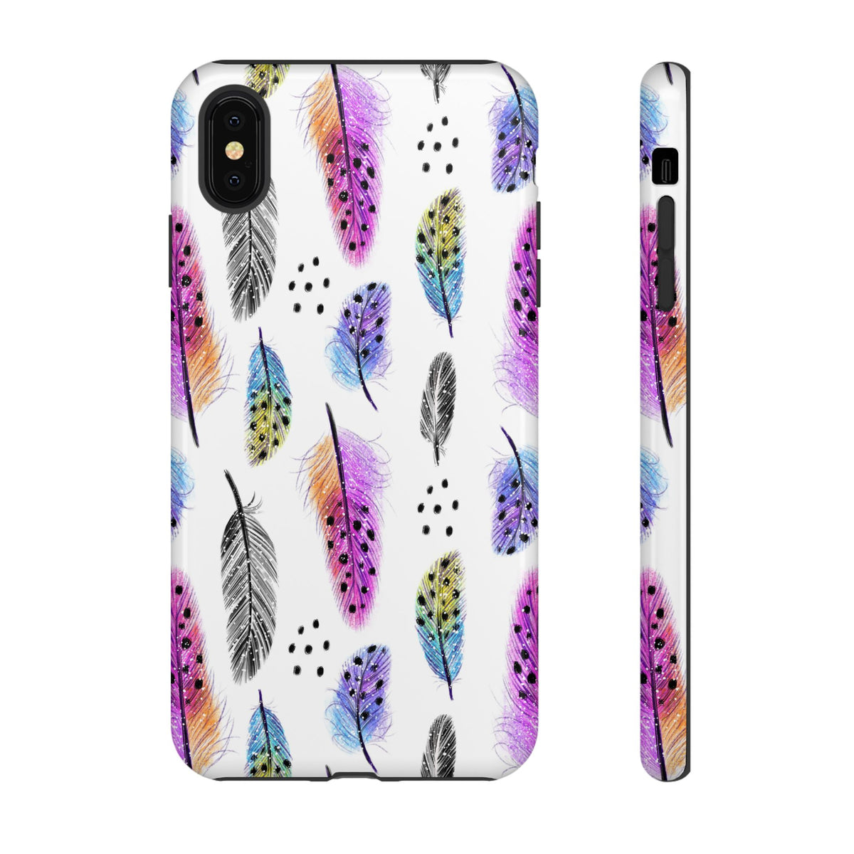 Feather Pattern Phone Case – Elegant & Durable Protection for Your Phone