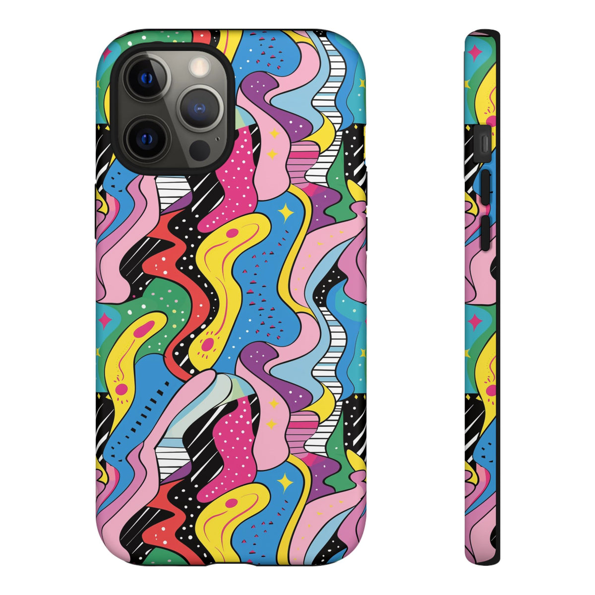 90s Themed Seamless Pattern Phone Case – Embrace Retro Style and Protection 275