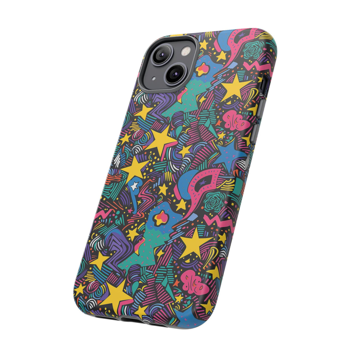 90s Themed Seamless Pattern Phone Case – Embrace Retro Style and Protection 227