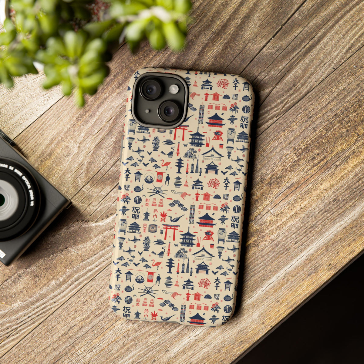 Japanese Pattern Phone Case – Elegant & Timeless Design for Your Phone 086