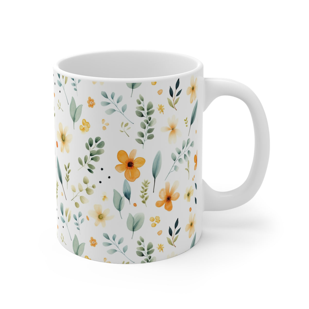 Various Watercolor Design All Over Coffee Mug – Unique Artistic Ceramic Coffee Cup 194