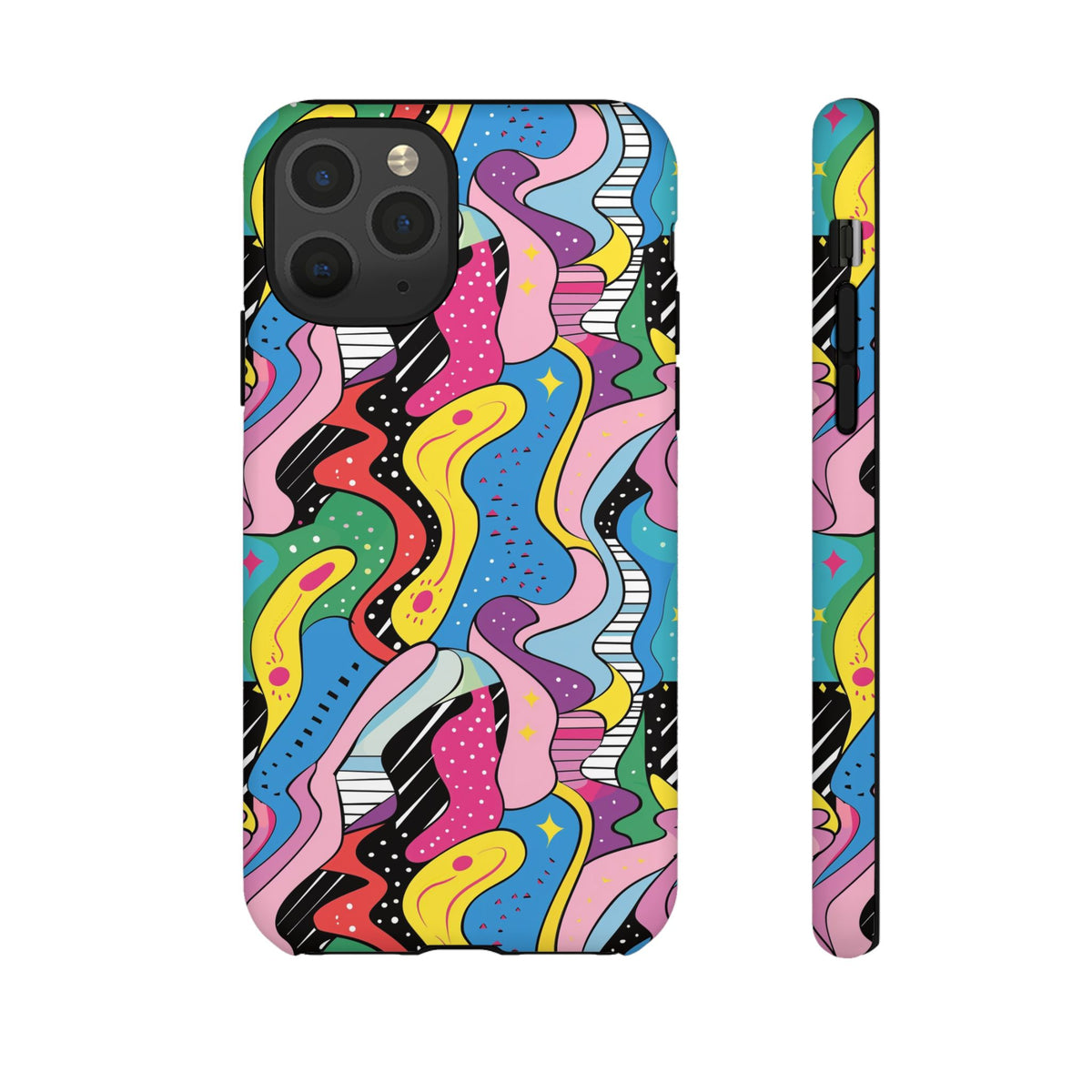 90s Themed Seamless Pattern Phone Case – Embrace Retro Style and Protection 275