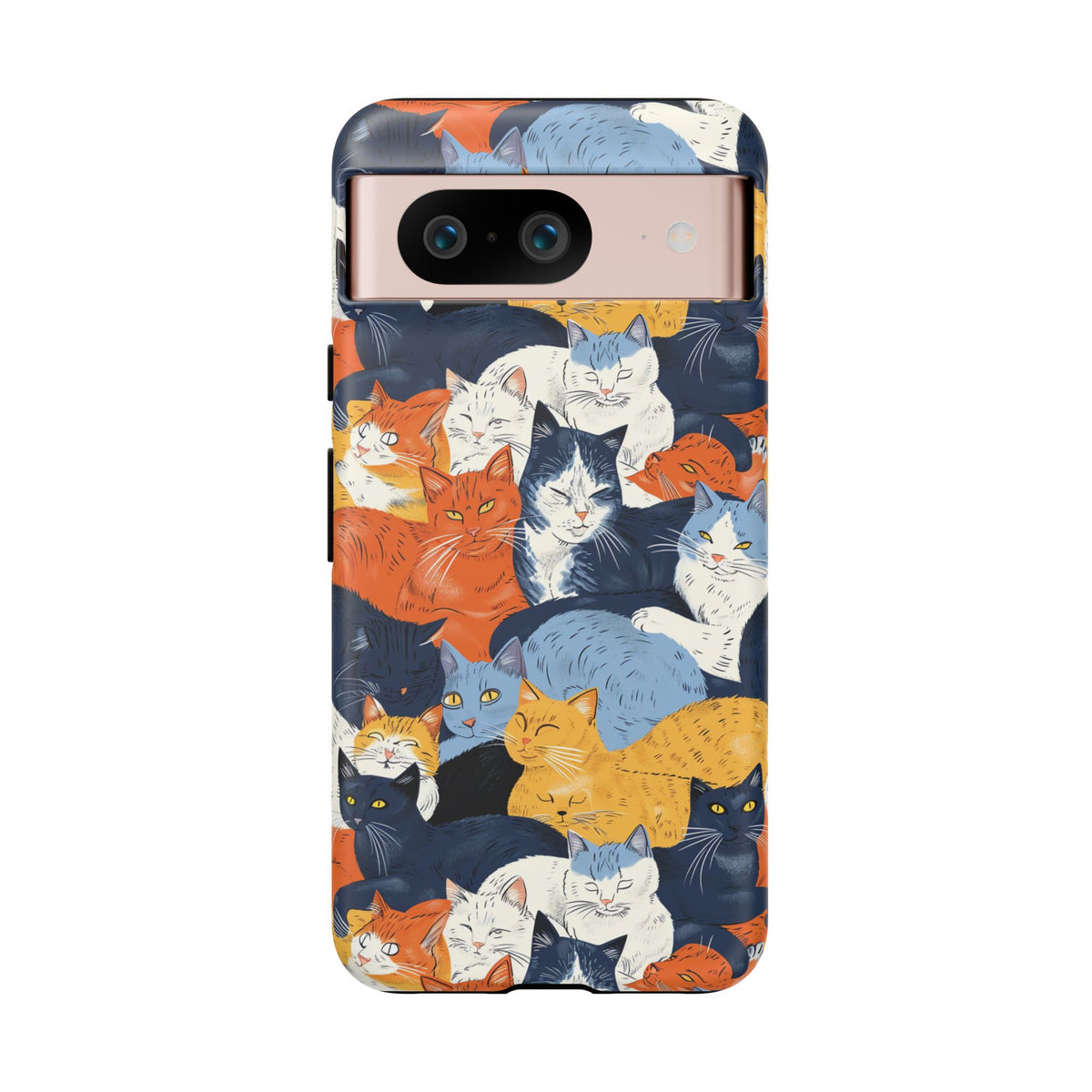 Seamless Cat Pattern Design Phone Case – Playful and Stylish Cat-Themed Phone Cover