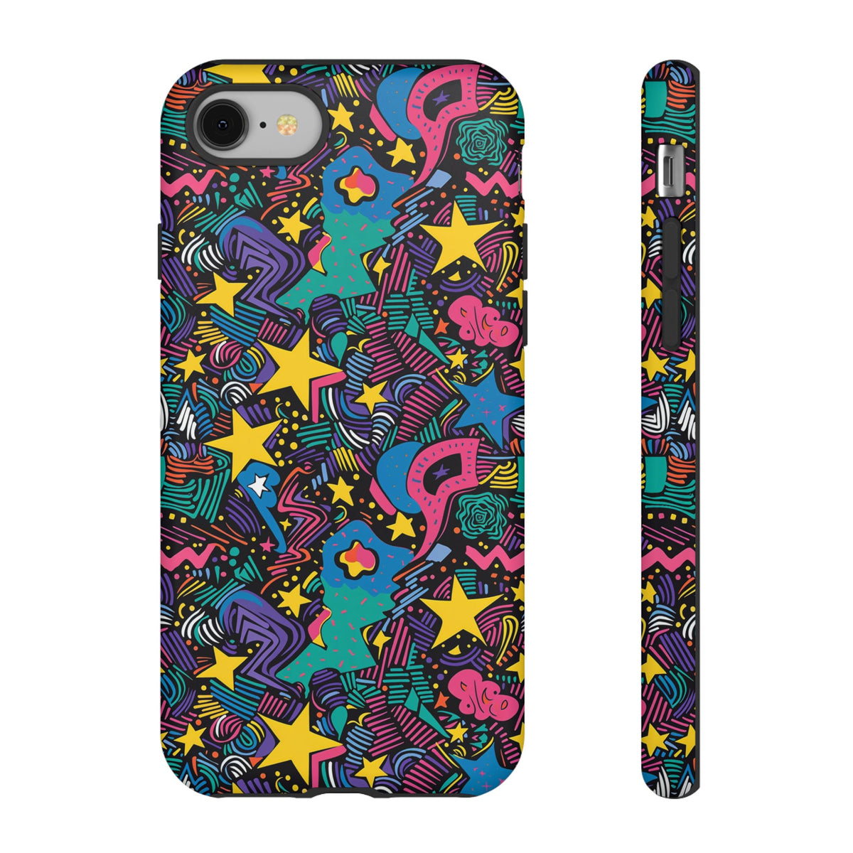 90s Themed Seamless Pattern Phone Case – Embrace Retro Style and Protection 227