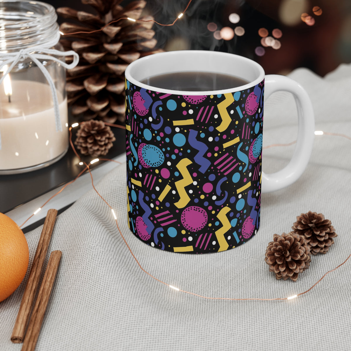 90s Retro Coffee Mug - Full Wrap Design 511