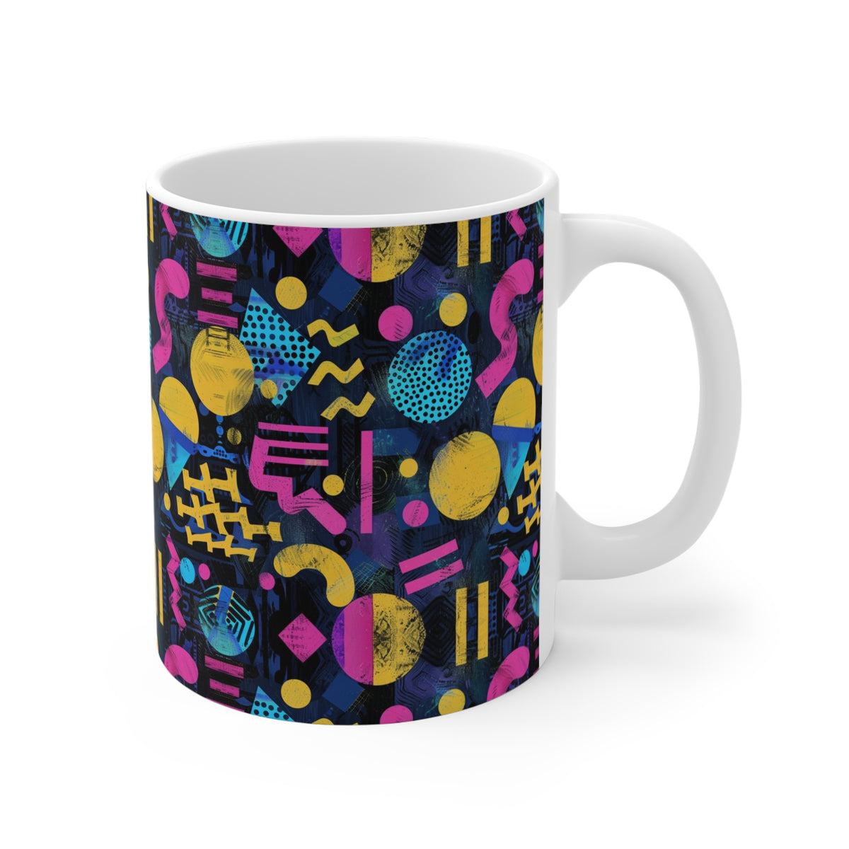 90s Retro Coffee Mug - Full Wrap Design 371