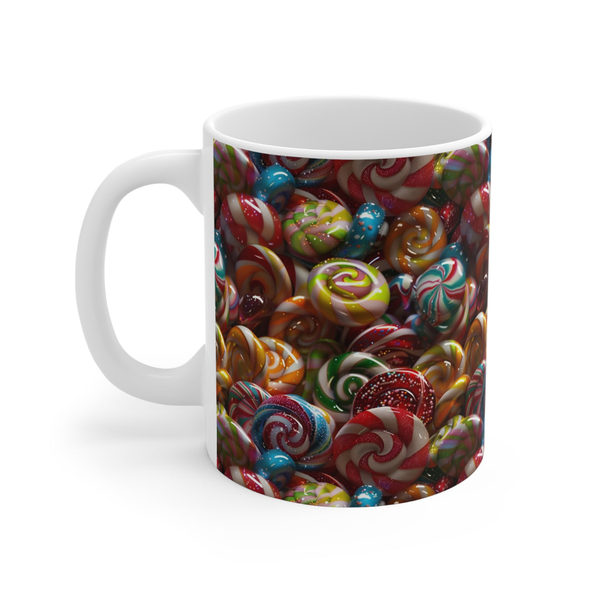 Colorful All-Over Candy Theme Coffee Mug Fun Ceramic Drinkware 081