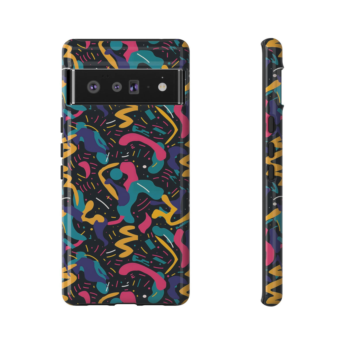 90s Themed Seamless Pattern Phone Case – Embrace Retro Style and Protection 235