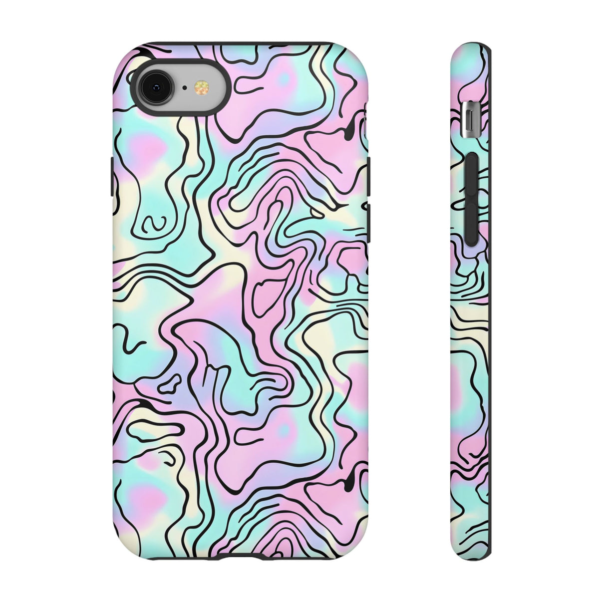 Abstract Pastel Waves and Wavy Lines Phone Case – Elegant and Modern Phone Cover