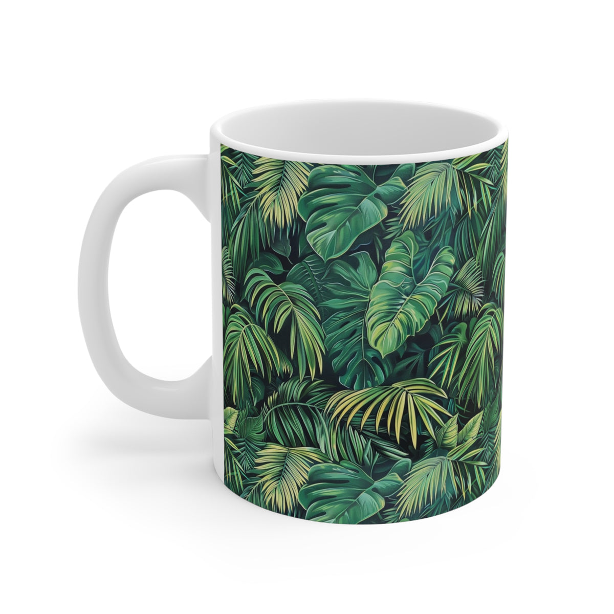 Endless Forest Pattern Coffee Mug - Nature-Inspired Ceramic Drinkware 191