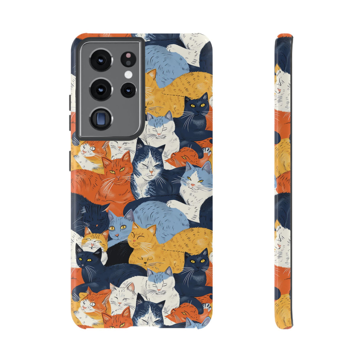 Seamless Cat Pattern Design Phone Case – Playful and Stylish Cat-Themed Phone Cover