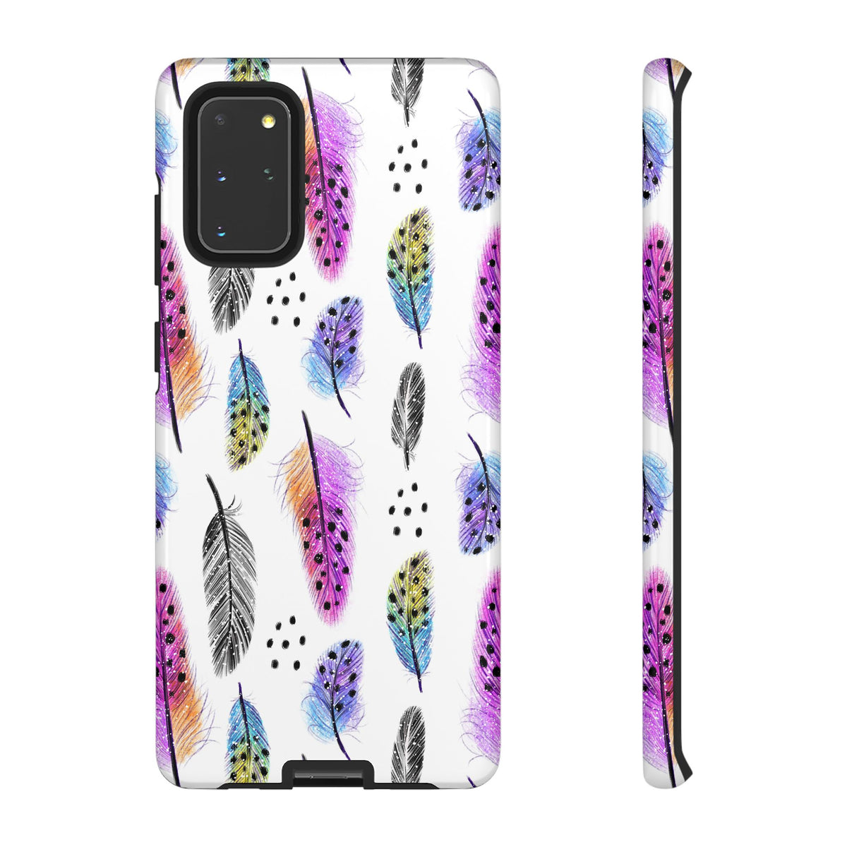 Feather Pattern Phone Case – Elegant & Durable Protection for Your Phone