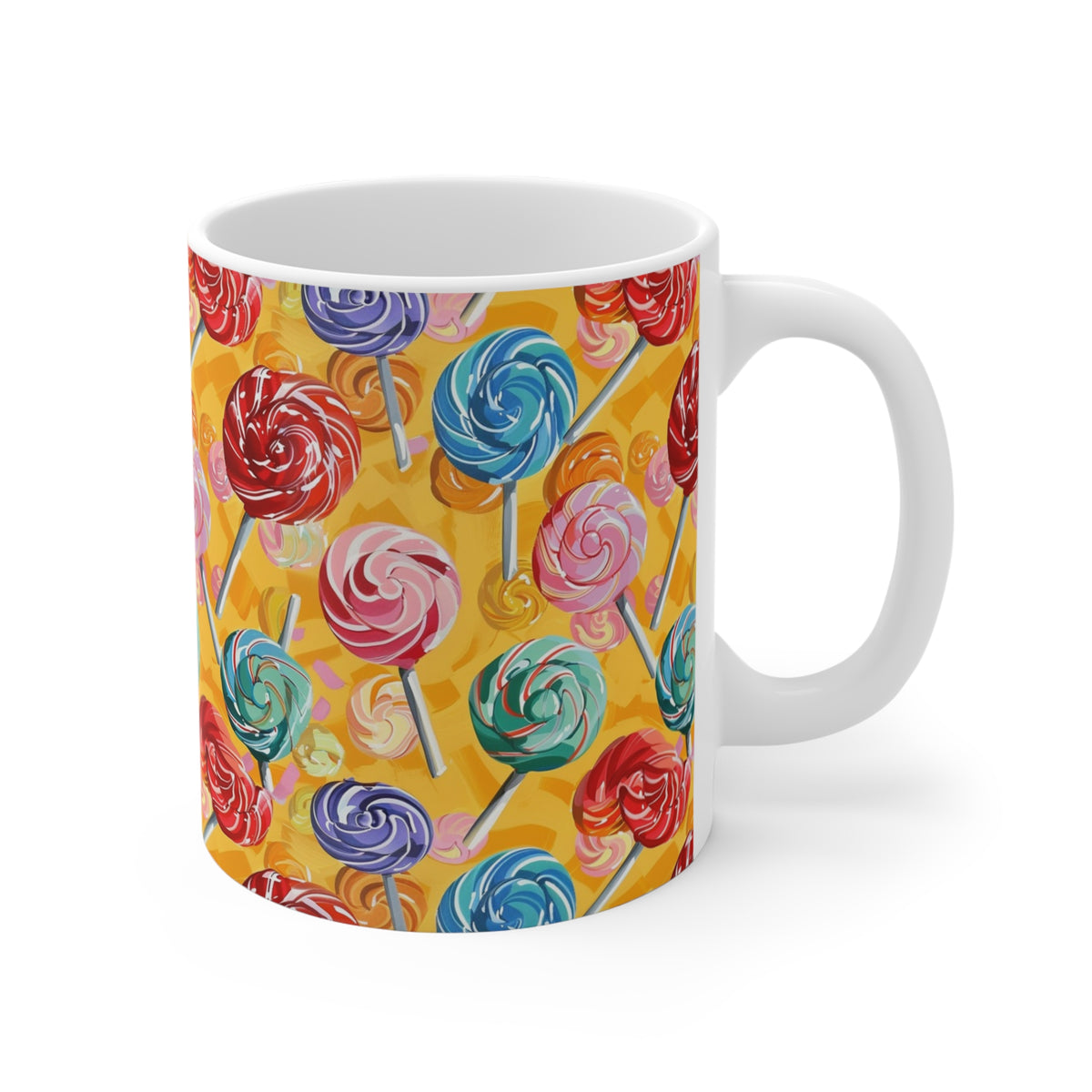 Colorful All-Over Candy Theme Coffee Mug Fun Ceramic Drinkware 255