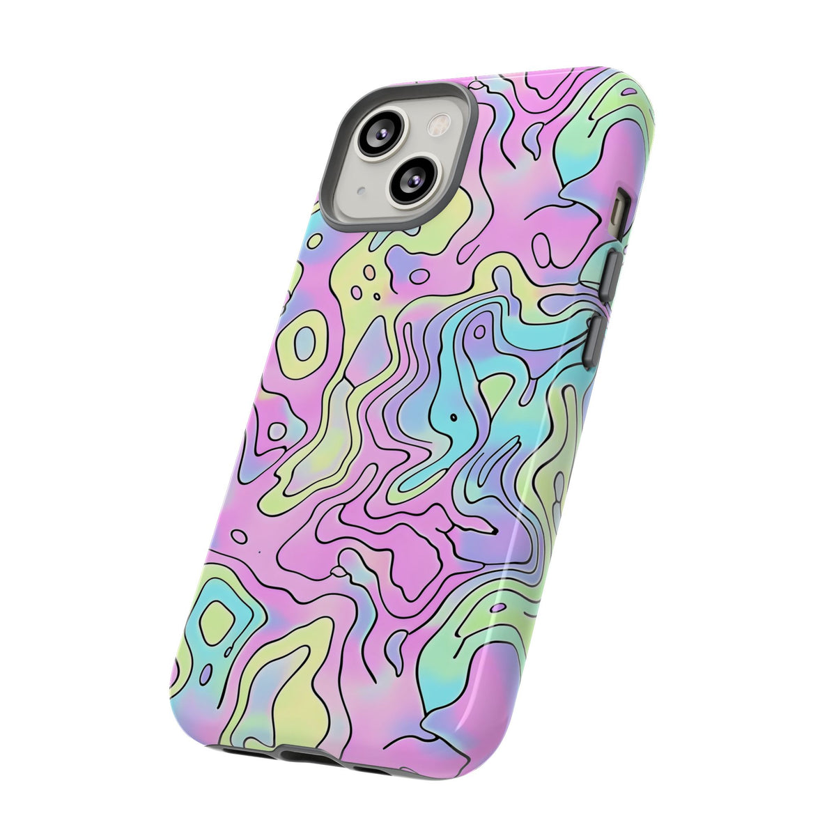 Abstract Pastel Waves and Wavy Lines Phone Case – Elegant and Modern Phone Cover 2