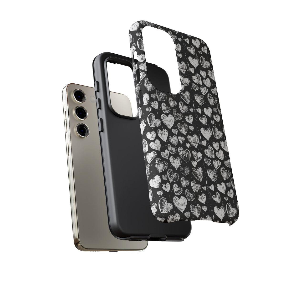 Heart Pattern Phone Case – Stylish & Loving Design for Your Device 815