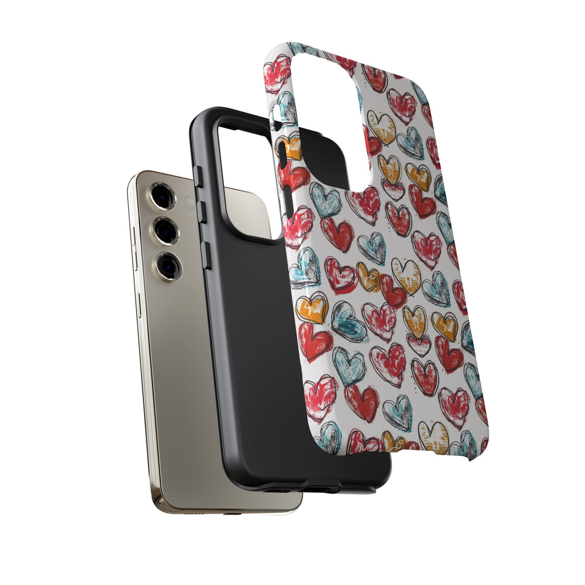 Heart Pattern Phone Case – Stylish & Loving Design for Your Device 235