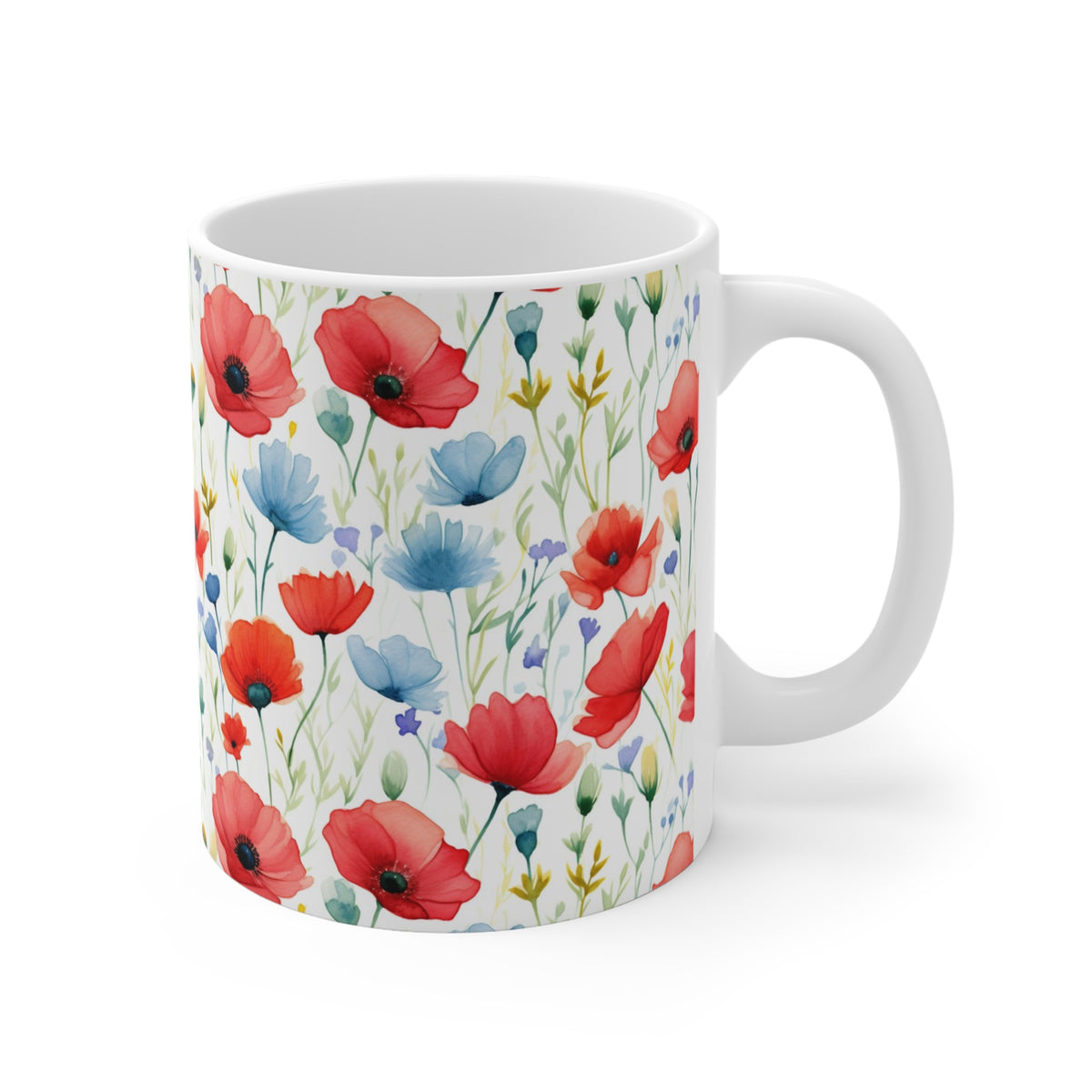 Various Watercolor Design All Over Coffee Mug – Unique Artistic Ceramic Coffee Cup 148