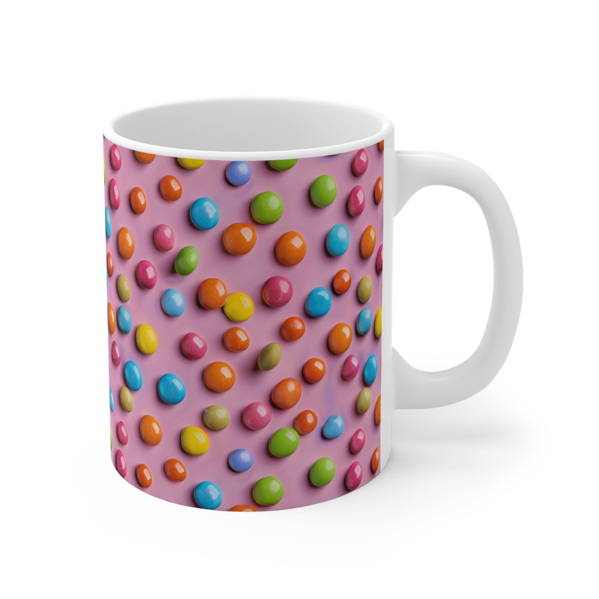 Colorful All-Over Candy Theme Coffee Mug Fun Ceramic Drinkware 369