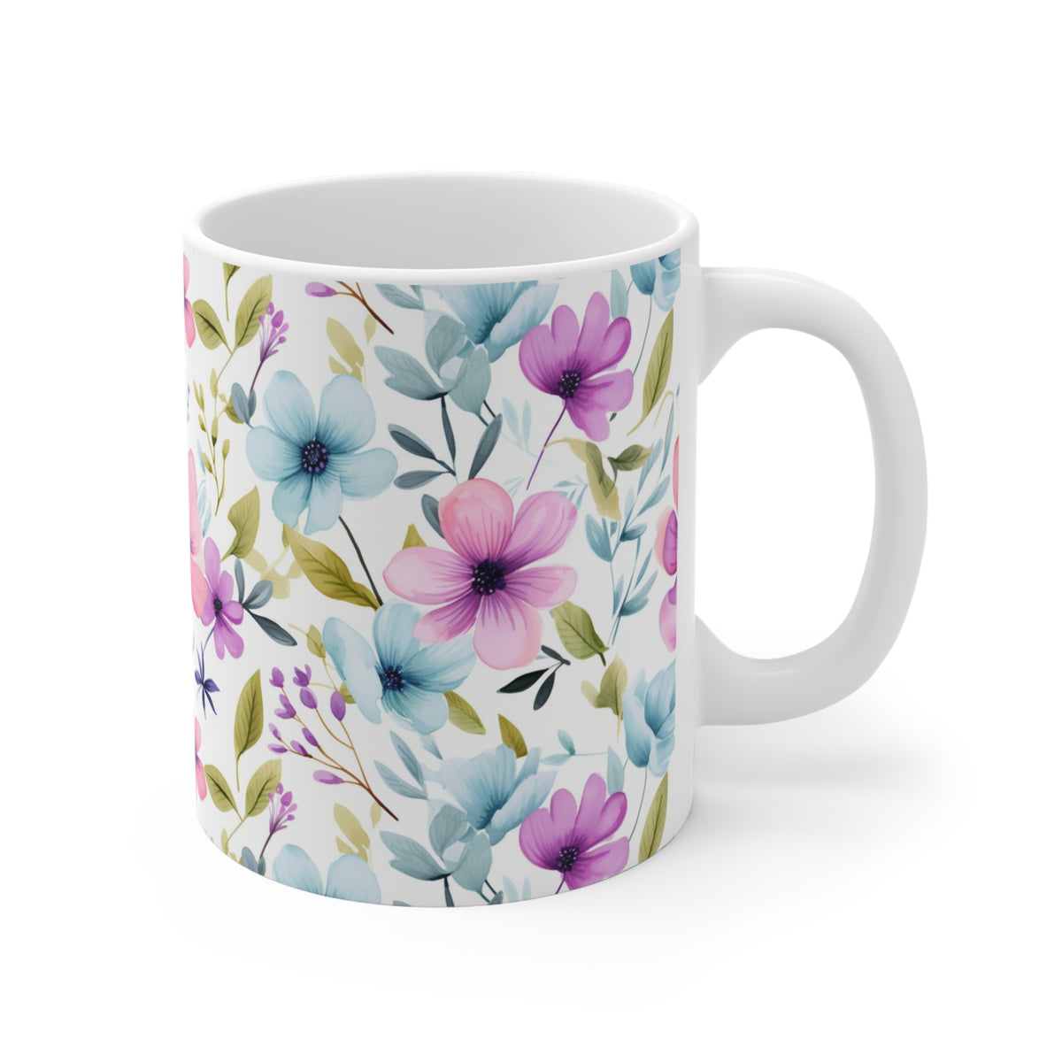 Various Watercolor Design All Over Coffee Mug – Unique Artistic Ceramic Coffee Cup 498