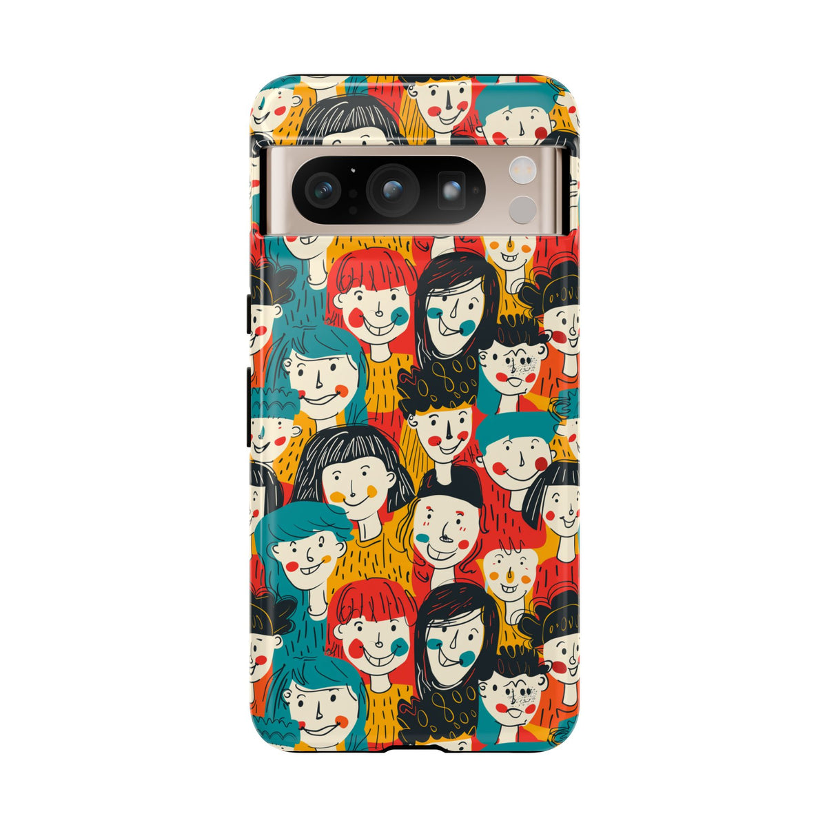 Happy Faces Phone Case – Joyful and Cheerful Design for a Bright Look 3