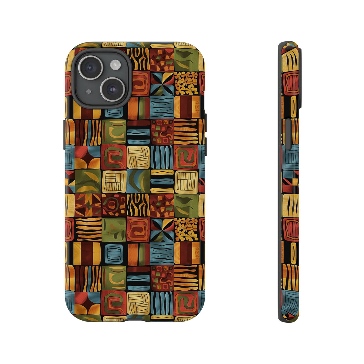 Stylish African Pattern Phone Case – Unique and Vibrant Protection 075