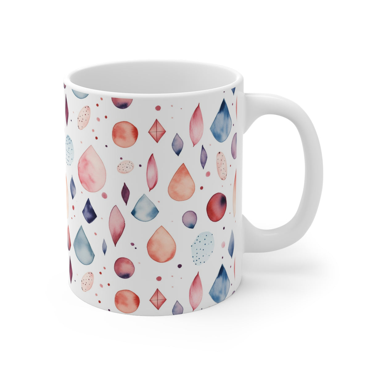 Various Watercolor Design All Over Coffee Mug – Unique Artistic Ceramic Coffee Cup 514