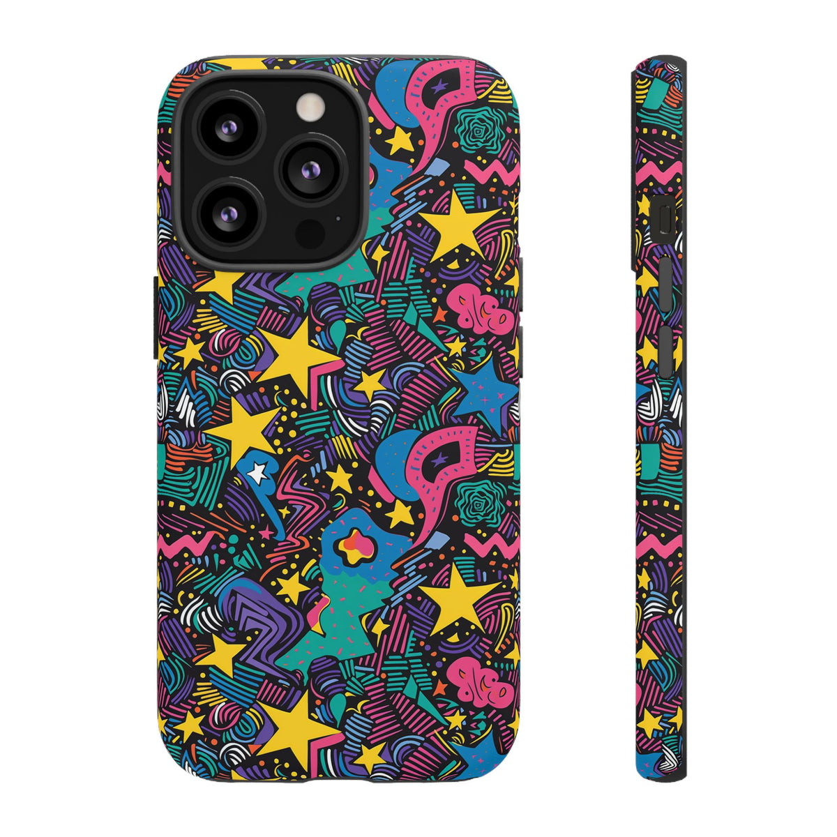 90s Themed Seamless Pattern Phone Case – Embrace Retro Style and Protection 227