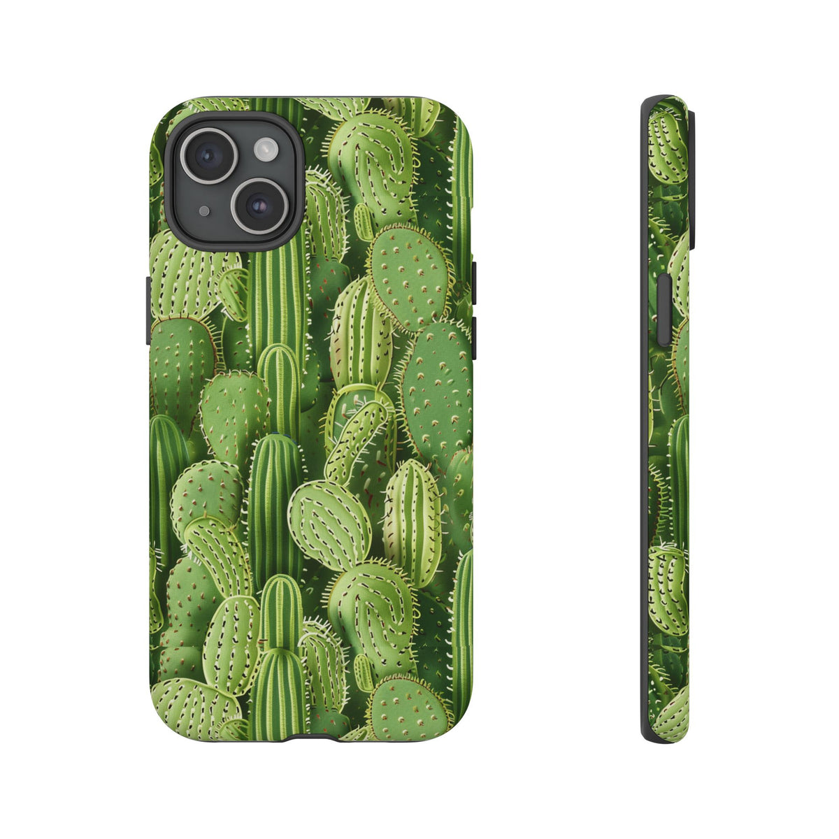 Cactus Embroidery Phone Case – Elegant and Unique Handcrafted Cactus Design