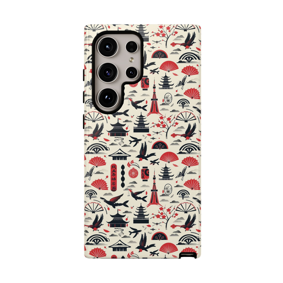 Japanese Pattern Phone Case – Elegant & Timeless Design for Your Phone 067