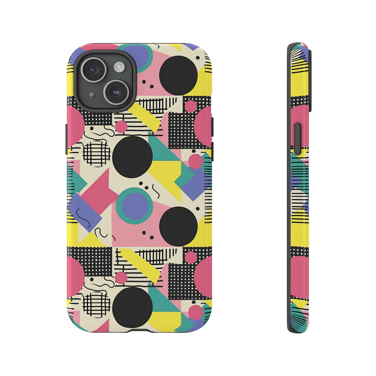 90s Themed Seamless Pattern Phone Case – Embrace Retro Style and Protection 228